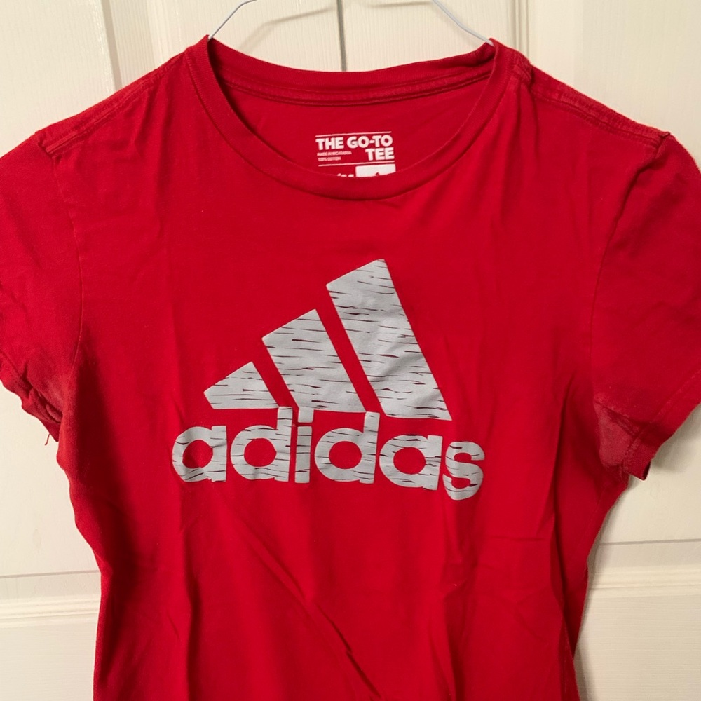 Red Adidas Go-To Tee